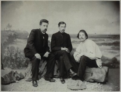 Maxim Gorky, Ivan Bunin og Nikolai Teleshov, 1900 av Unbekannt