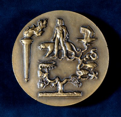 Medalje til minne om Jean Baptiste de Monet, Chevalier de Lamarck, fransk biolog, 1900-tallet av Unbekannt
