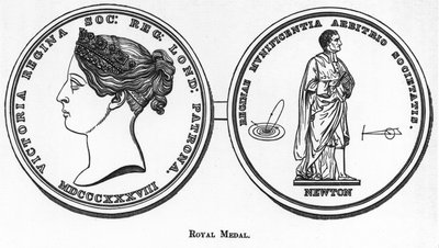 Medalje som viser Sir Isaac Newton, engelsk matematiker av Unbekannt