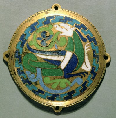 Medaljong som viser en drage, fransk, fra Conques av Unbekannt