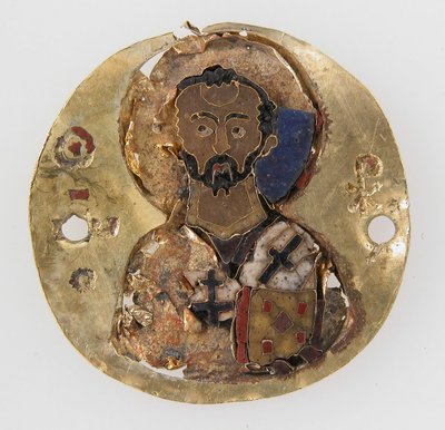Medaljong av St. John Chrysostom, bysantinsk, 10.-11. århundre. av Unbekannt