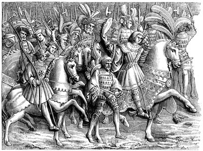 Møte på Field of the Cloth of Gold, c1500-tallet 1849 av Unbekannt