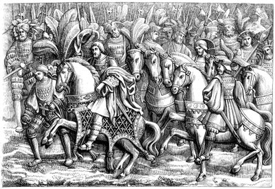 Møte på Field of the Cloth of Gold, c1500-tallet 1849 av Unbekannt