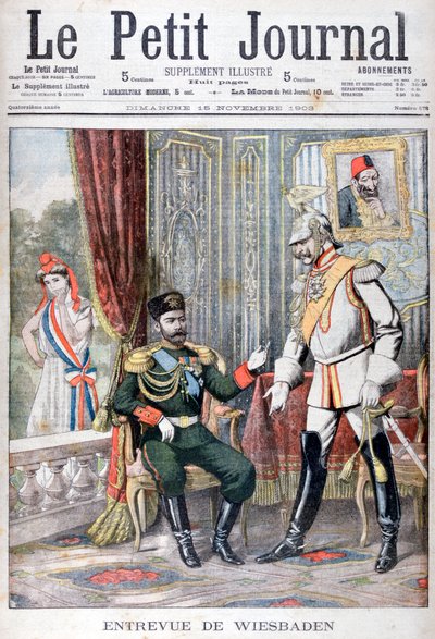 Møte mellom tsar Nicholas II og Kaiser Wilhelm II, Wiesbaden, Tyskland, 1903 av Unbekannt