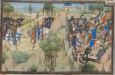 Møte mellom Conrad III av Tyskland og Louis VII av Frankrike. Miniatyr fra Historia av William av Tyrus, 1460-tallet av Unbekannt