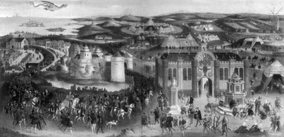Møte med Henry VIII og Francis I, på The Field of Cloth of Gold, 1520, 1902 av Unbekannt