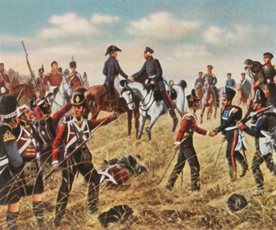 Møte mellom Wellington og Blücher i Waterloo, 18. juni 1815, 1936. av Unbekannt