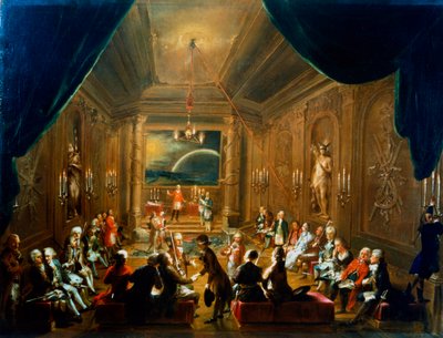 Møte i Frimurerlogen, Wien, 1700-tallet av Unbekannt