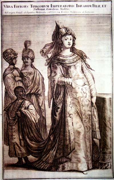 Mahpeyker Sultan med hennes hofftjenere, 1647 av Unbekannt