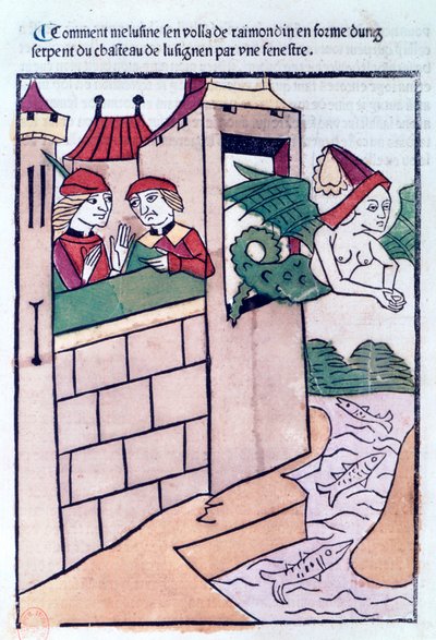 Melusine flyr bort, 1478 av Unbekannt