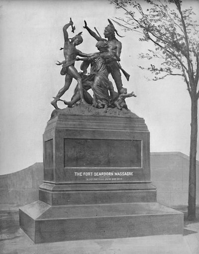 Minnesmerke over Fort Dearborn-massakren, c1897. av Unbekannt