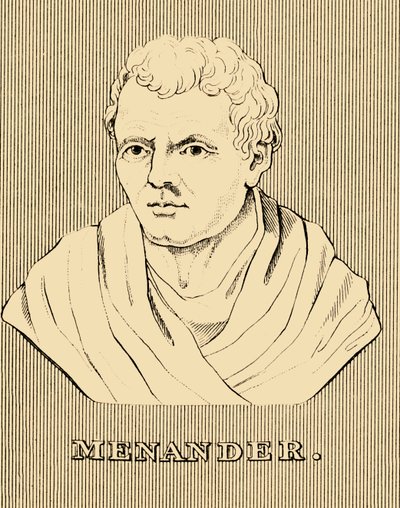 Menander, c342-290 f.Kr., 1830 av Unbekannt