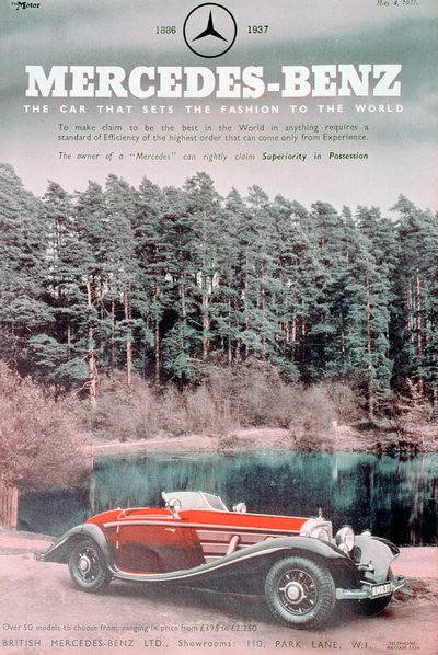 Mercedes-Benz bilannonse, 1937 av Unbekannt
