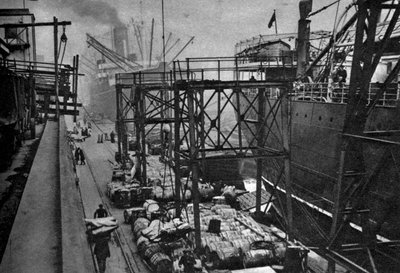 Handelsskip i Royal Albert Dock, London, 1926-1927 av Unbekannt