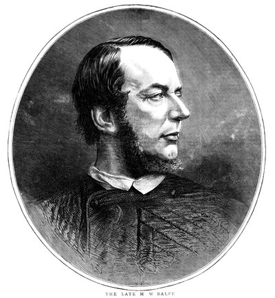 Michael William Balfe , irskfødt britisk komponist og sanger, 1870 av Unbekannt