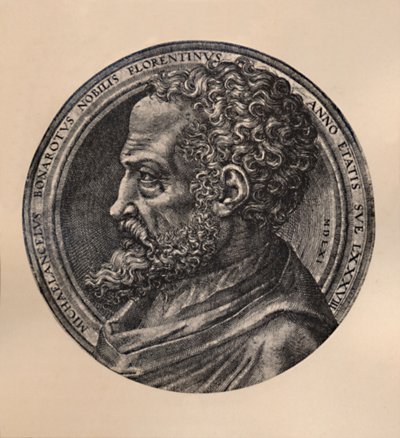 Michelangelo Buonarroti, italiensk kunstner og arkitekt, 1500-tallet 1894 av Unbekannt