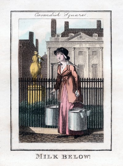 Milk Below!, Cavendish Square, London, 1805 av Unbekannt