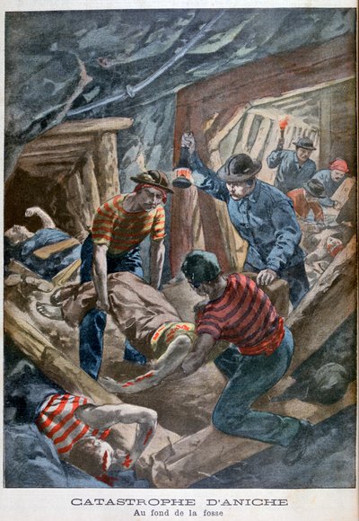 Gruvekollaps, Aniche, Frankrike, 1900 av Unbekannt