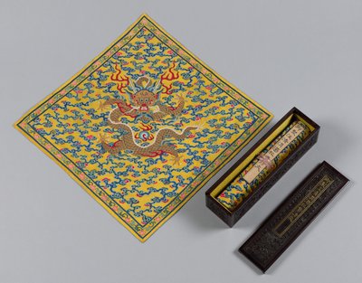 Blanding av klart og gjørmete vann ved krysset mellom elvene Jing og Wei, 1736-95. av Unbekannt