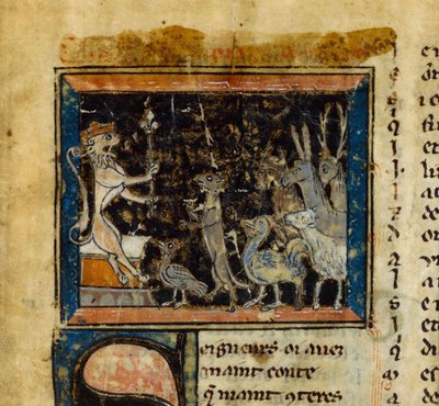 Miniatyr fra Le Roman de Renart, 1200-tallet. av Unbekannt