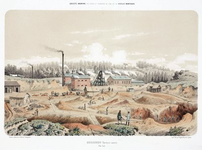 Gruvedrift, metallmalm Sinkgruve, Neutral Moresnet (Moresnet nøytre) av Unbekannt