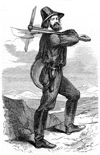 Gruveprospektør i de californiske gullfeltene, 1853 av Unbekannt