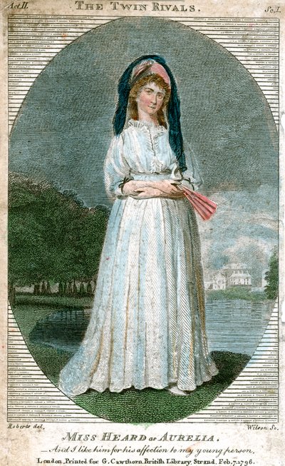 Miss Heard som Aurelia, 1796 av Unbekannt
