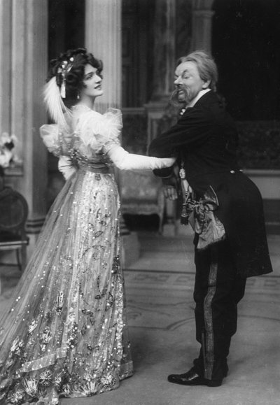 Miss Lily Elsie og Mr George Graves i The Merry Widow, 20. århundre av Unbekannt