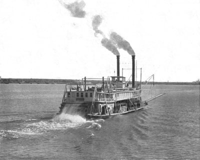 Mississippi Paddle Steamer, USA, c1900. av Unbekannt