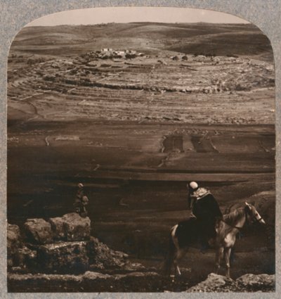 Mizpeh, med Jakobs stenstøtte, ca 1900 av Unbekannt
