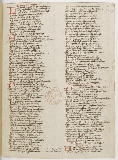 Menagier of Paris, en manuskriptside, 1393 av Unbekannt