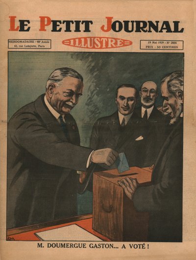 Monsieur Gaston Doumergue...har stemt!, 1929. av Unbekannt