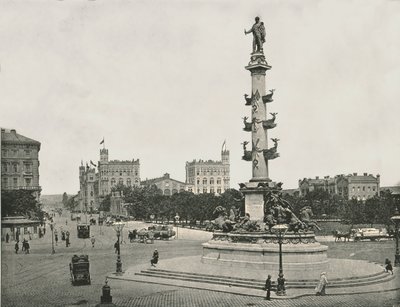 Monument til Wilhelm von Tegetthoff på Praterstern, Wien, Østerrike, 1895. av Unbekannt