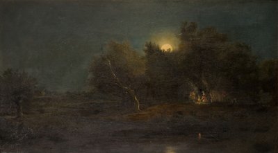 Måneskinnsscene, 1800-1850. av Unbekannt