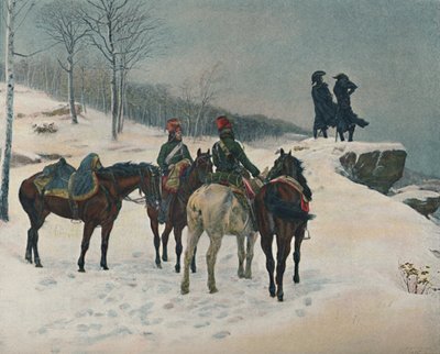 Moreau og hans stabssjef, major Dessoles, 1800, 1876, 1896 av Unbekannt