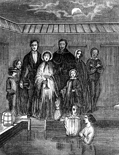 Mormondåp ved total nedsenking, Salt Lake City, Utah, 1853 av Unbekannt