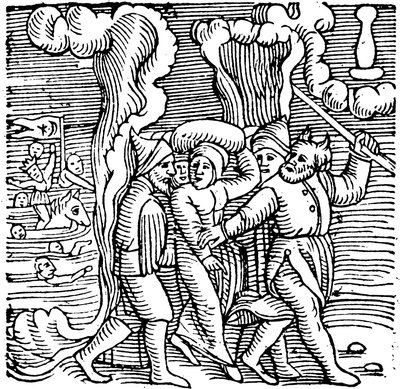 Moses utfridde israelittene fra Egypt, 1557 av Unbekannt