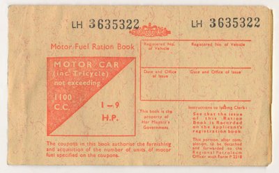 Motordrivstoffrasjonsbok, c1973 av Unbekannt