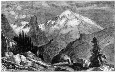 Mount Shasta, den nordlige toppen av Sierra Nevada, California, USA, c1870 av Unbekannt