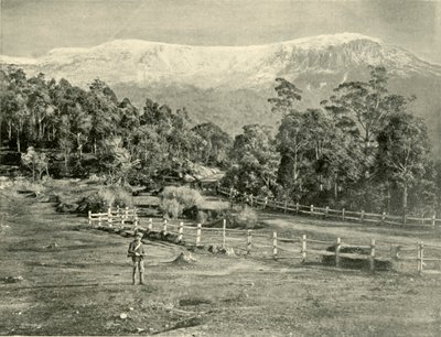 Mount Wellington, fra Huon Road, 1901. av Unbekannt
