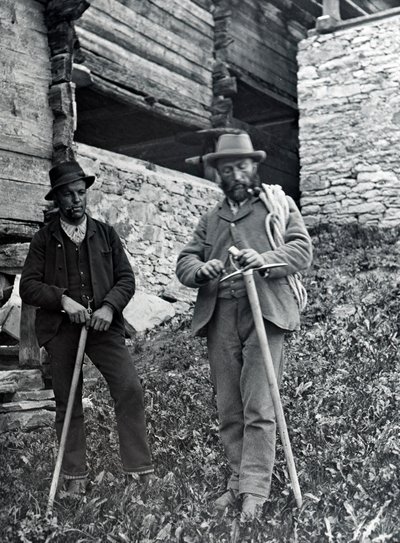 Fjellklatrere, slutten av 1800- eller begynnelsen av 1900-tallet av Unbekannt