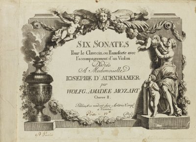 Mozart: Seks sonater for cembalo eller pianoforte med fiolinakkompagnement dedikert til Mademo av Unbekannt
