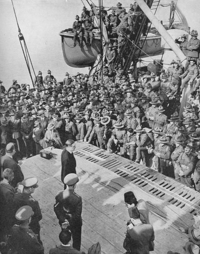 Mr. Eden mit den Anzacs, 1940 von Unbekannt