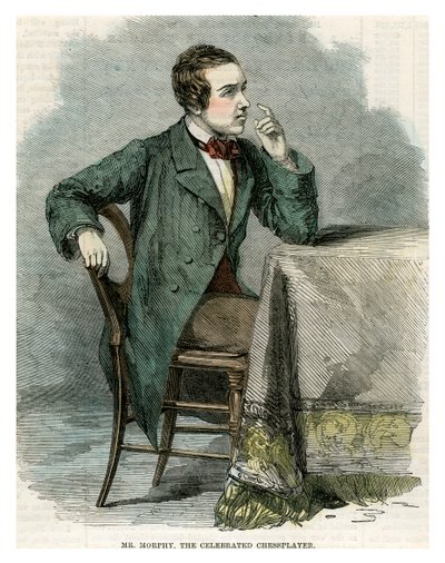 Mr Morphy, den berømte sjakkspilleren, 1800-tallet av Unbekannt