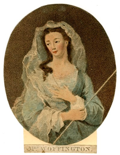 Fru Woffington, c1760 av Unbekannt