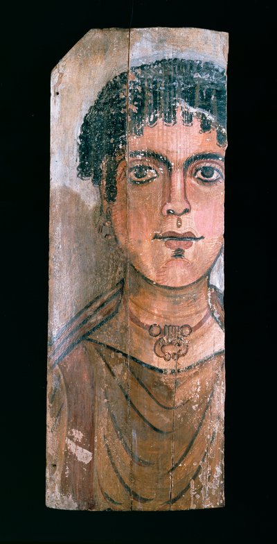 Mummiportrett, 90-110 e.Kr. av Unbekannt