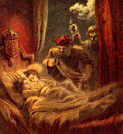 Mordet på de små prinsene, 1483, c1850 av Unbekannt