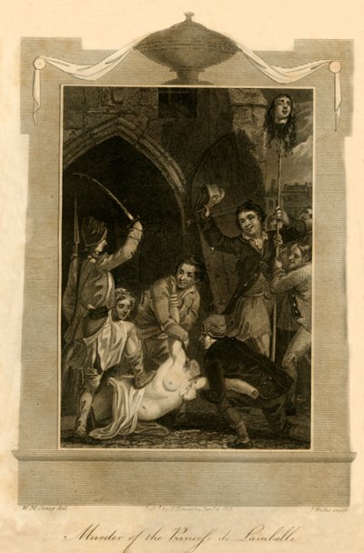 Mordet på prinsessen de Lamballe, 1792, 1816. av Unbekannt