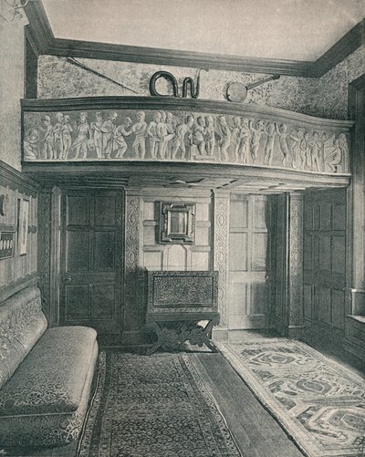 Musikkgalleri med skulptur, c1893. av Unbekannt