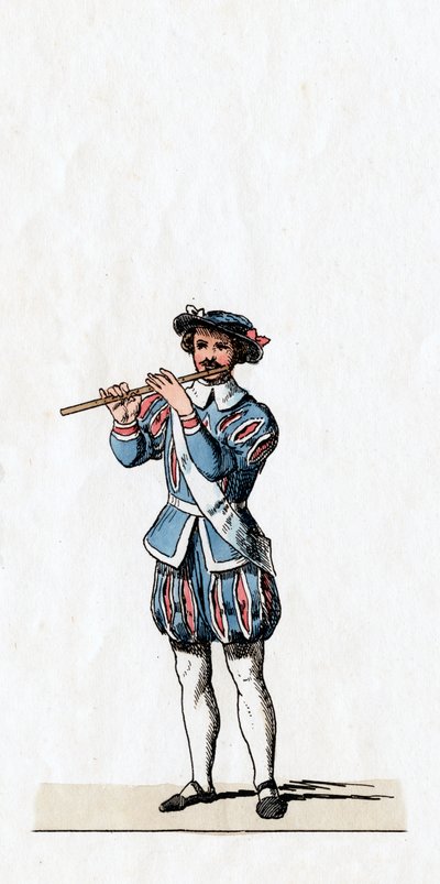 Musiker, kostymedesign for Shakespeares skuespill, Henry VIII, 1800-tallet av Unbekannt
